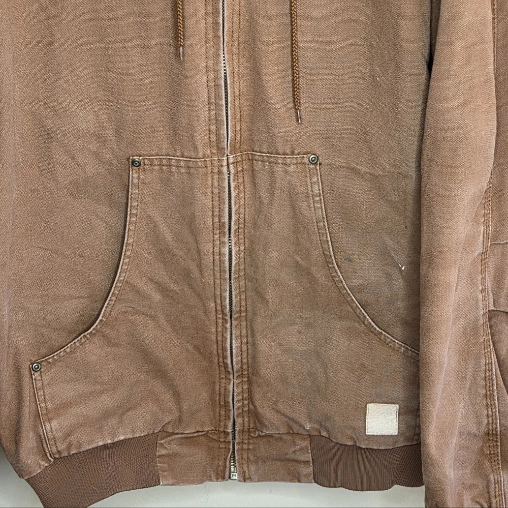 Berne Brown 100% Cotton Canvas Duck Heavy Work Jacket Coat Size XL Regular